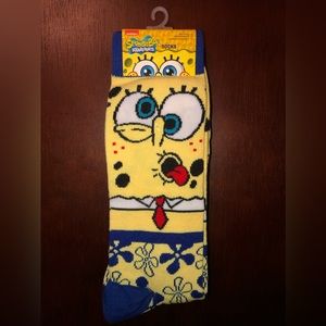 SPONGEBOB SQUAREPANTS NOVELTY CREW SOCKS NWT MEN’S SHOE SIZE 6-12